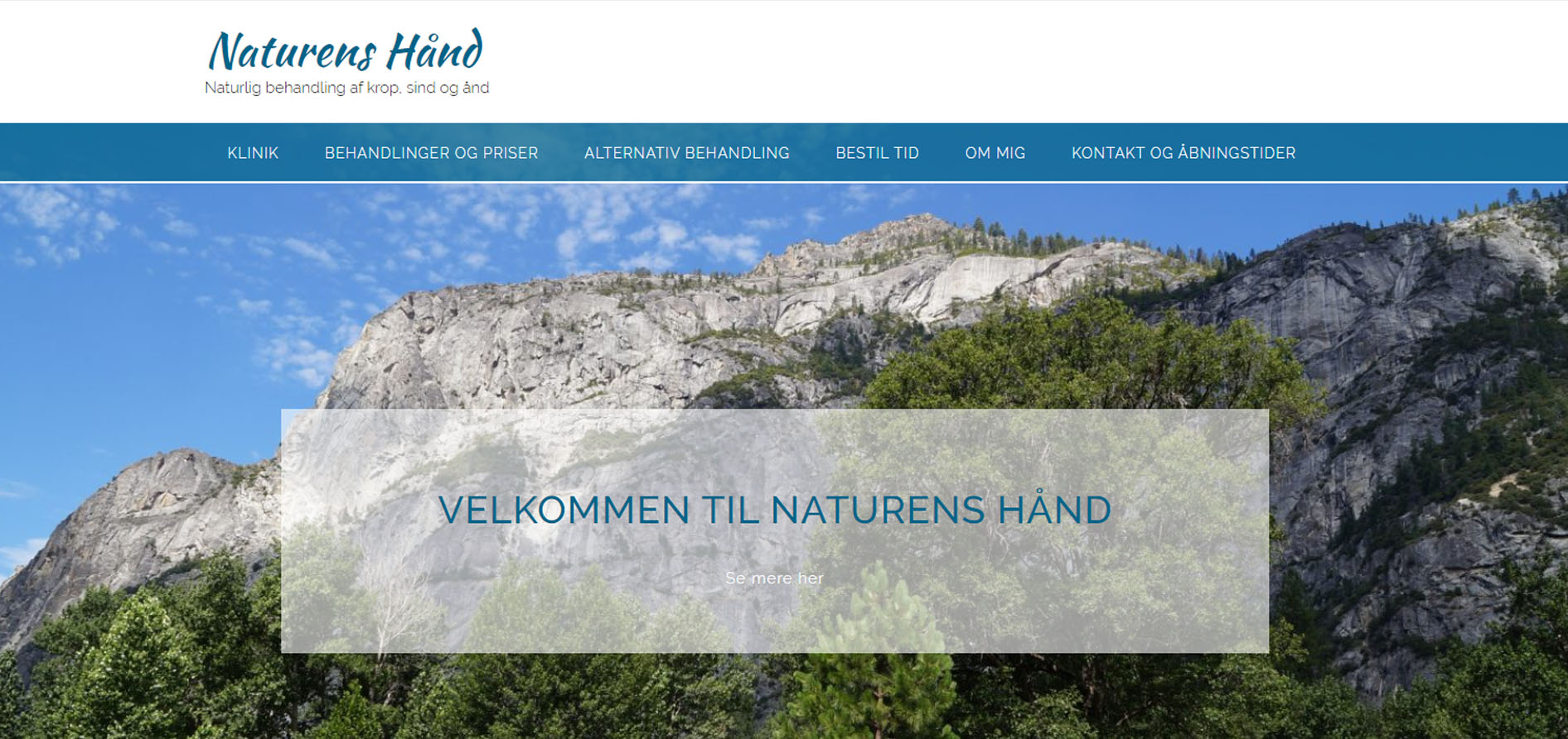 Naturens Hånd Hjemmeside